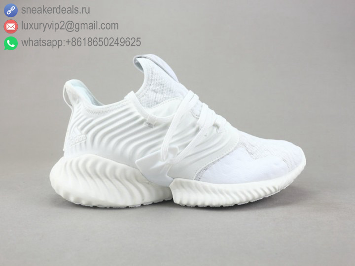 ADIDAS ALPHABOUNCE INSTINCT CC M BR RUNNING SHOES ALL WHITE MEN SHOES